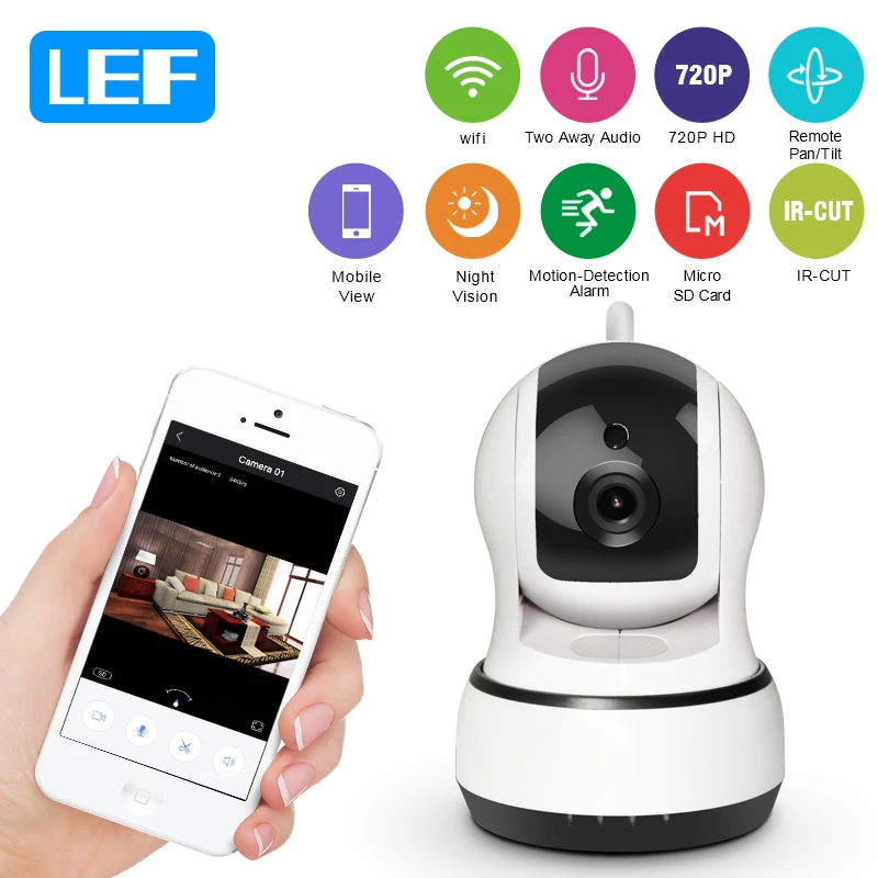 LEF C3 720P Беспроводная ip камера ночного видения домашняя видеонаблюдения wifi IP Cam