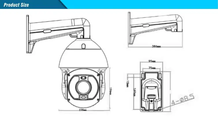 12MP sony IMX226 starlight Низкая освещенность PTZ IP камера Hi3519A WDR 120DB 4K HD 22X зум Сетевой анализ смарт-камера IR 300 м