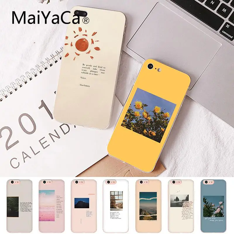 Maiyaca солнце желтый искусство цветок море Новинка Fundas чехол для телефона iPhone 8 7 6 6S
