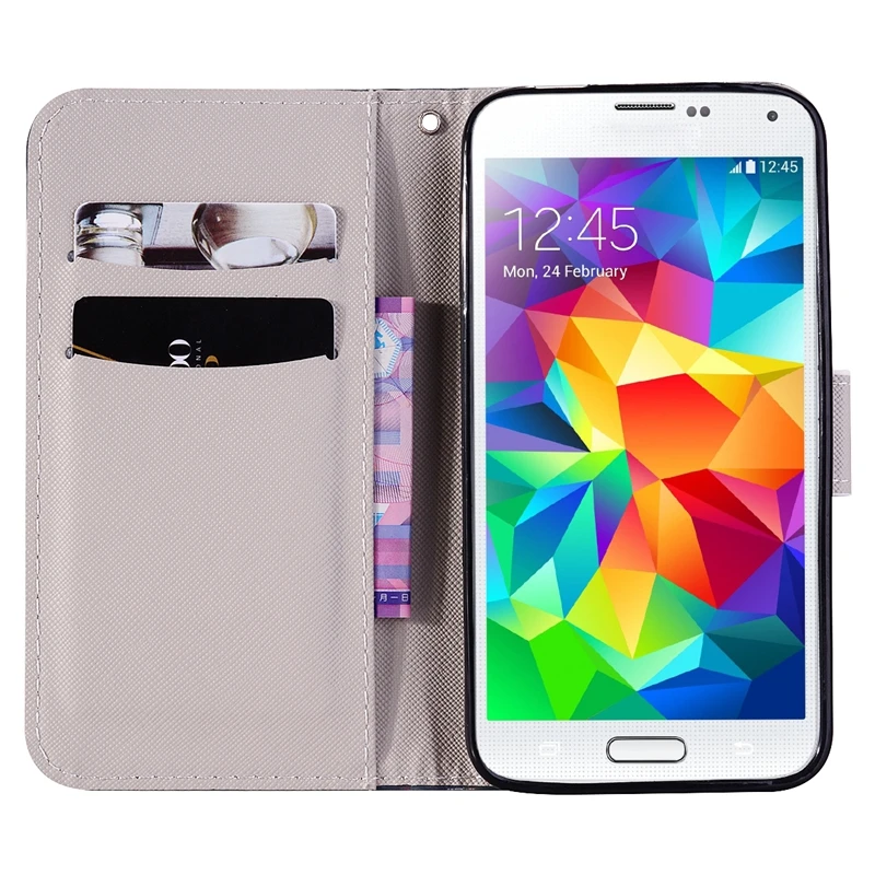 Чехол для телефона чехол Samsung S5 S6 S7 S8 S9 Edge Plus кожаный кошелек Etui Neo I9600