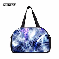 zrentao casual crossbody bags high quality 3d musical note print travel bags large capacity hand luggage with shoes pocket