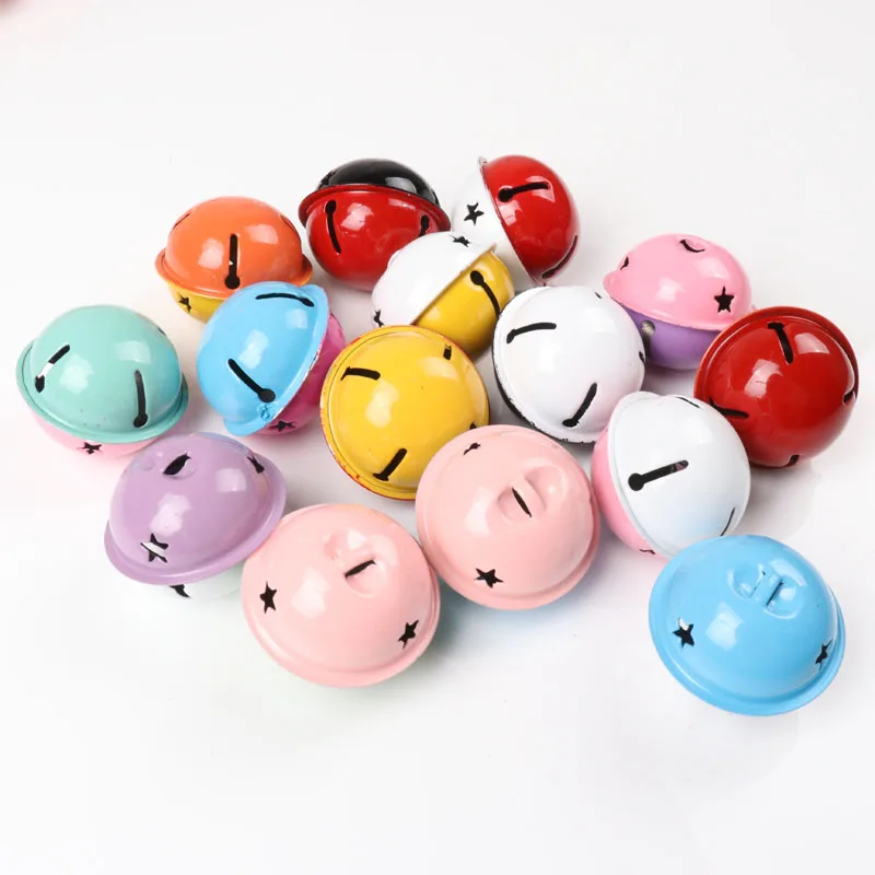 

Mix color Iron Round Loose Beads Jingle Bells Christmas Tree Ornamen Decoration Pendants Party Home Accessories 40x34mm 1pcs