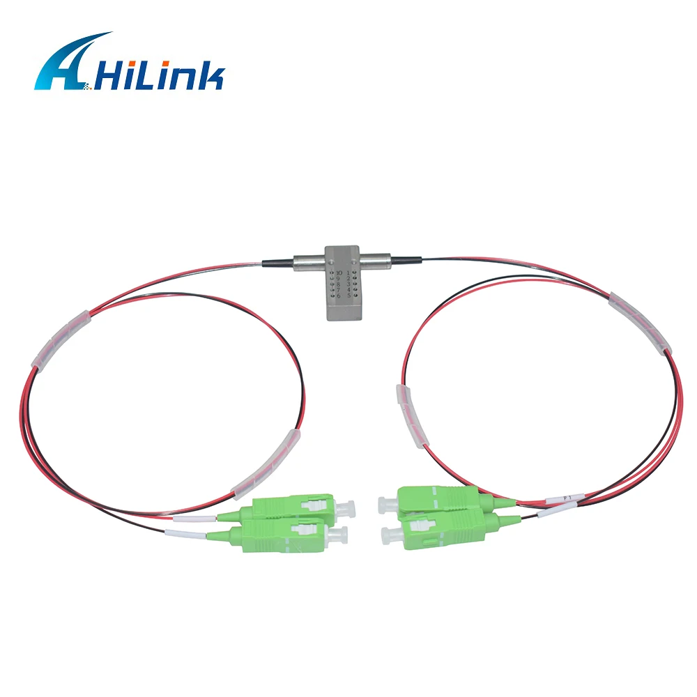 2x2B 1310 1550nm SM 990um SC APC коннектор оптический переключатель 5 В фиксация/без фиксации |