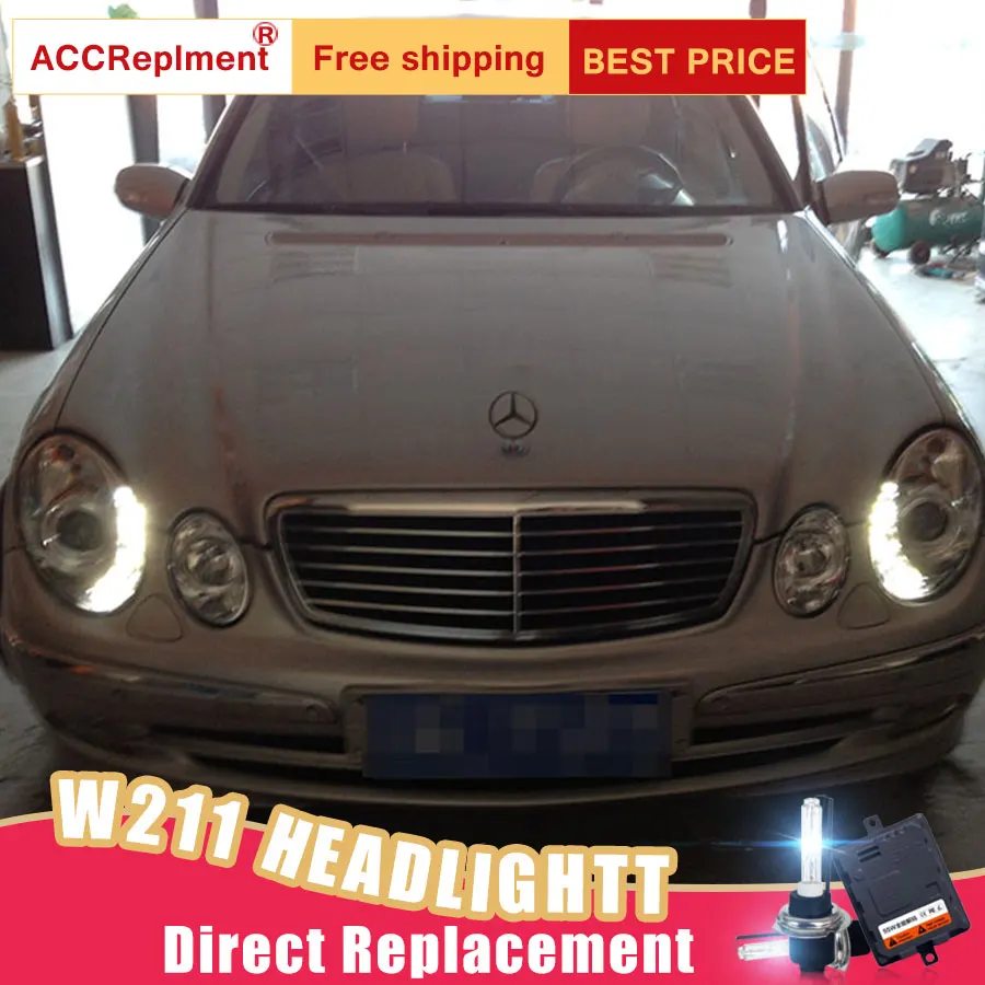 2 шт. светодиодный фары для Benz W211 2003-2009 Автомобильные ангельские глазки комплект