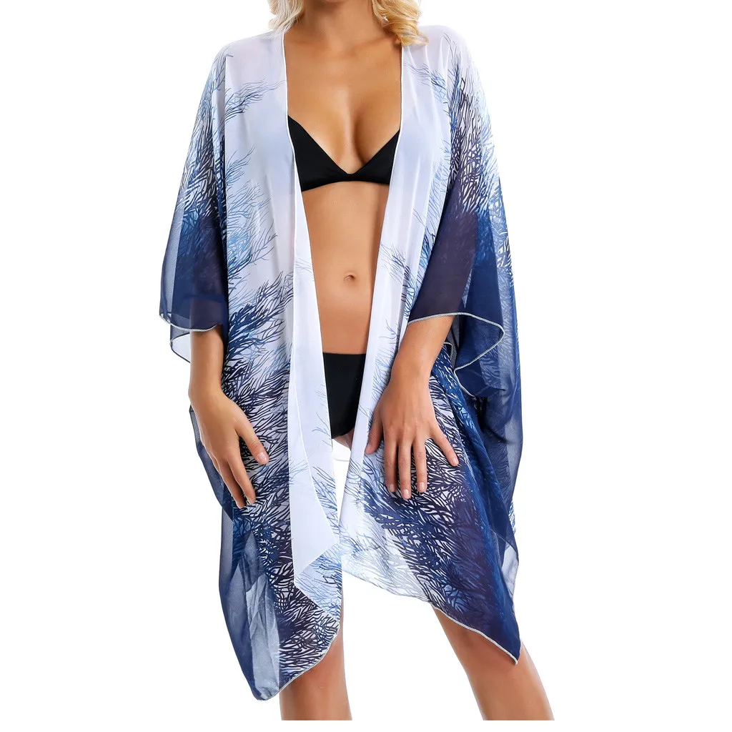 Купальник SAGACE бикини с принтом и пуш апом рукавами крылышками пляжная одежда