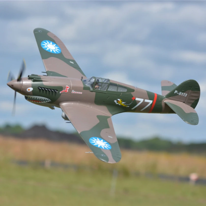 FMS 1400 мм 1 4 м (55 дюйма) P40 P 40B Warhawk летающий тигр 6 канальный с закрывающимися
