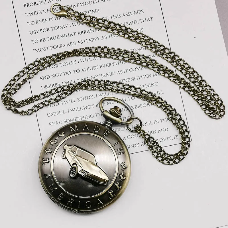 Ретро кролик карманные часы Винтажные Колье в старинном стиле брелок цепь сплав