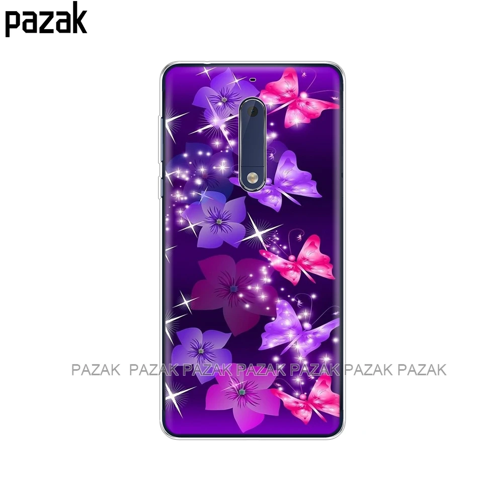 61441 Силиконовый чехол для Nokia 1, 2, 2,1, 3, 3,1, 5, 5,1 plus, чехол, мягкая задняя крышка из ТПУ для телефона, противоударный чехол, защитный бампер - Цвет: 61441