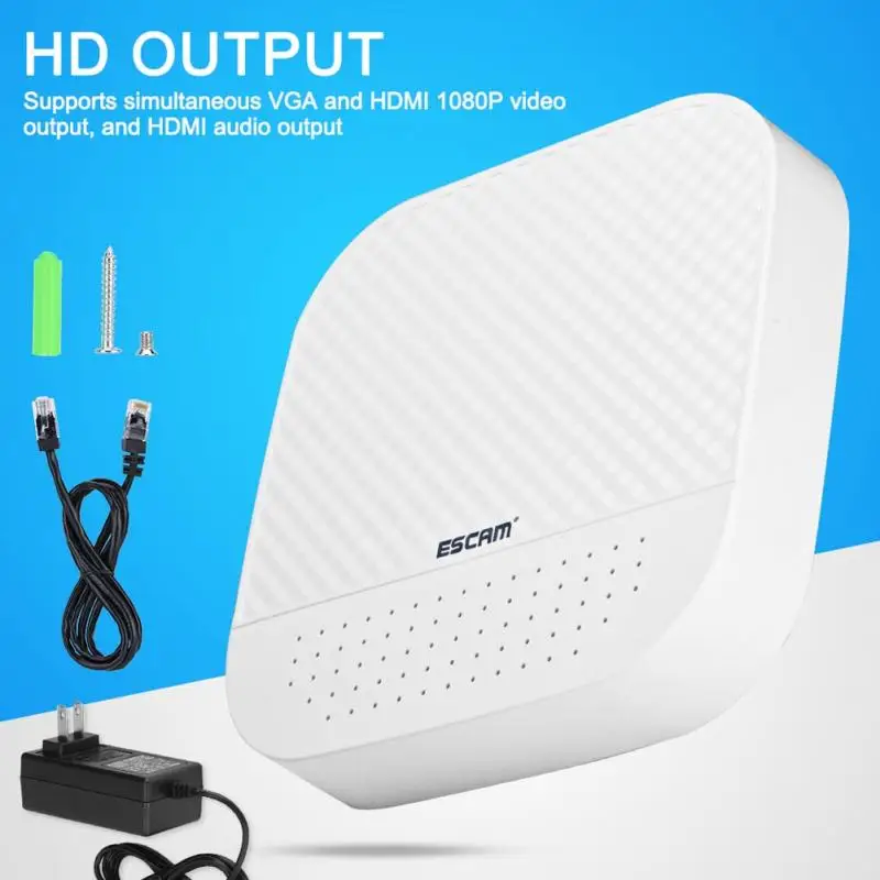 Сетевой видеорегистратор ESCAM PVR204 1080P 4 + 2 канала ONVIF с канальным облачным каналом