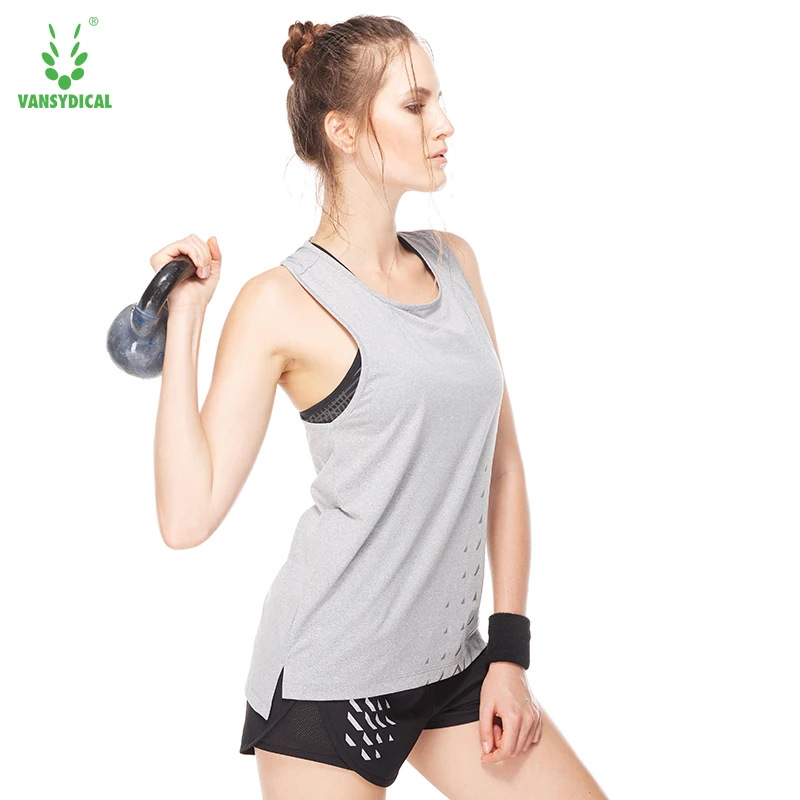 Женщины Лето Quick Dry Рукавов Тис Отпечатано Спорт Топы для Запуск Фитнес