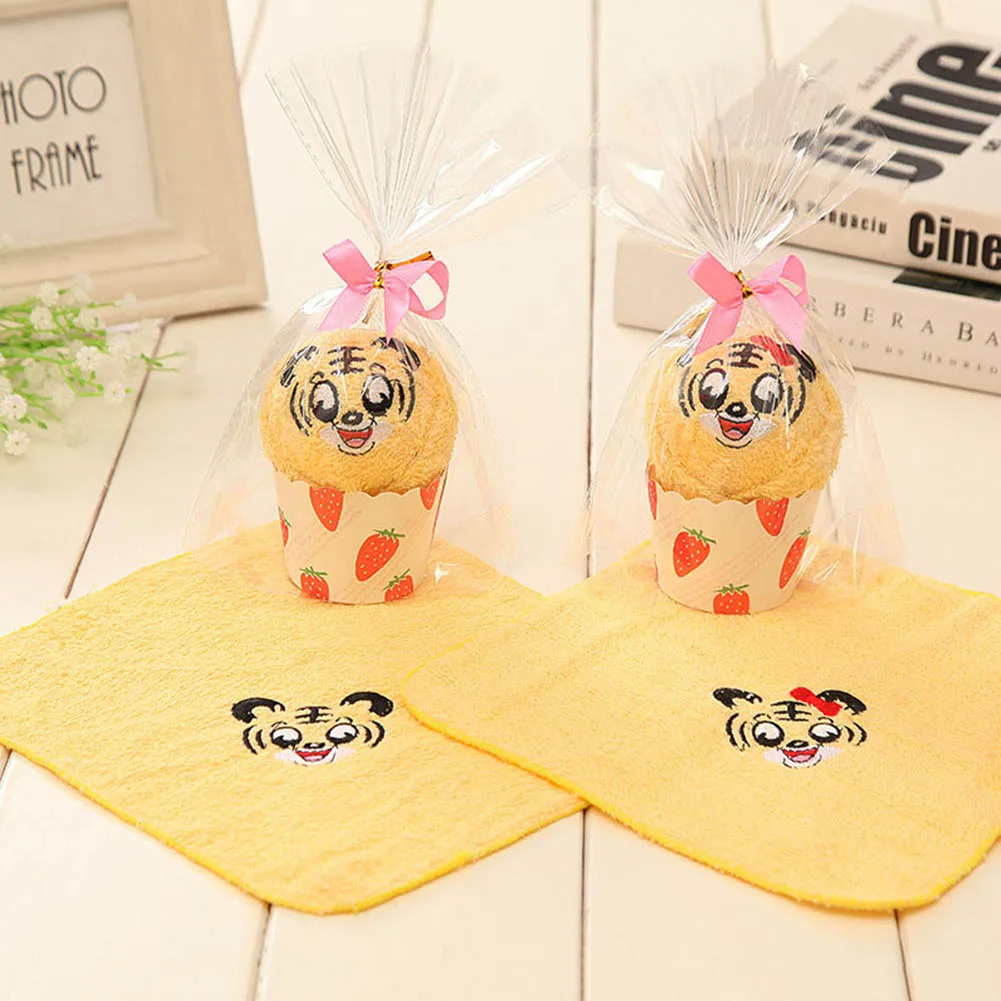 Tiger-1PCS Животное полотенце форма торта подарок мягкий милый для свадьбы День рождения пара E2S - Цвет: Tiger-1PCS