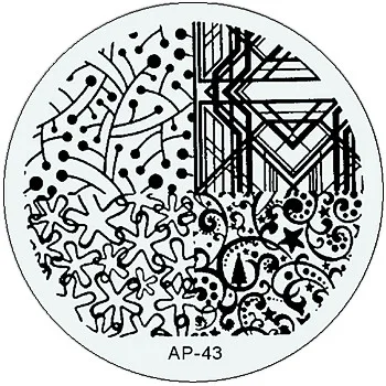 AP-42 1 шт. модный дизайн DIY лак для красоты художественный штамп с изображением для ногтей штамповочные пластины 3D шаблоны для дизайна ногтей трафареты инструменты для маникюра - Цвет: AP-42