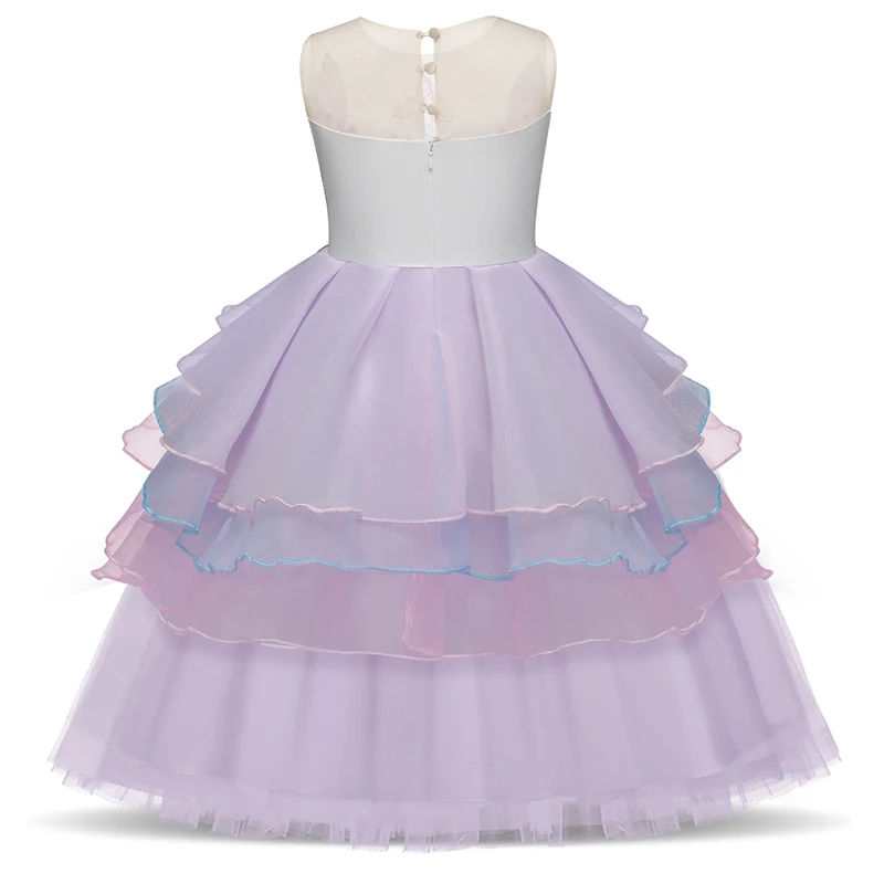 Unicorn Party Tutu Dress Pink Girls Birthday Dresses Children Princess Summer 2018 Costume For Kid Formal Clothing | Детская одежда и
