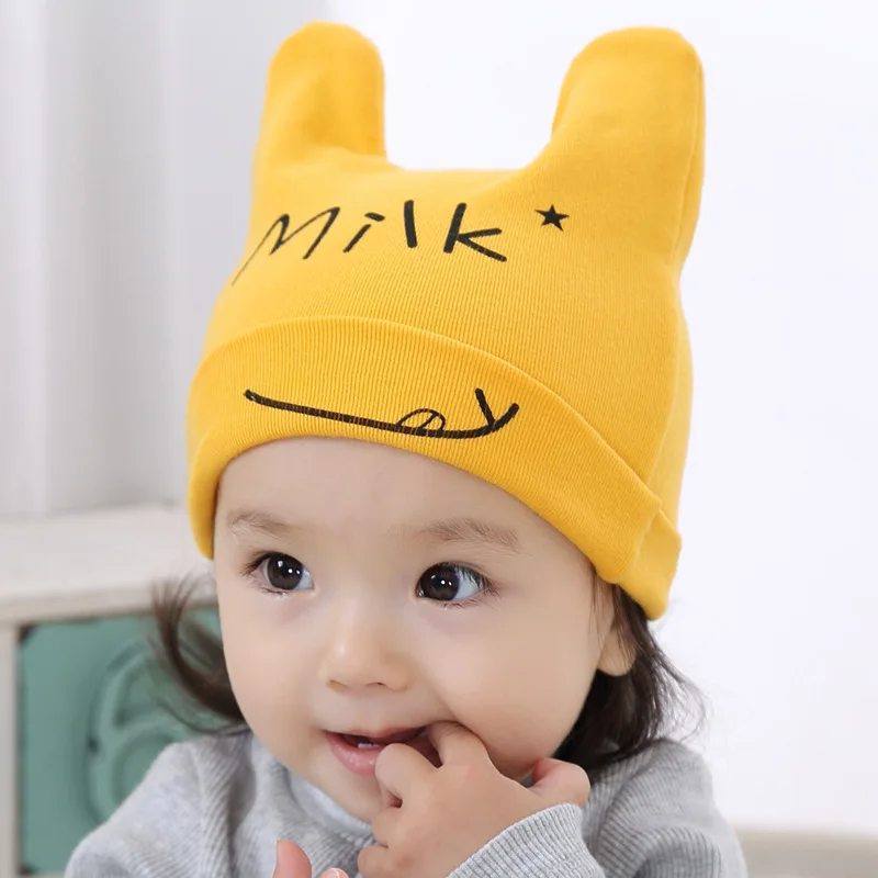 Вязаная шапка для новорожденных из хлопка 2016 Высококачественная девочек зимняя