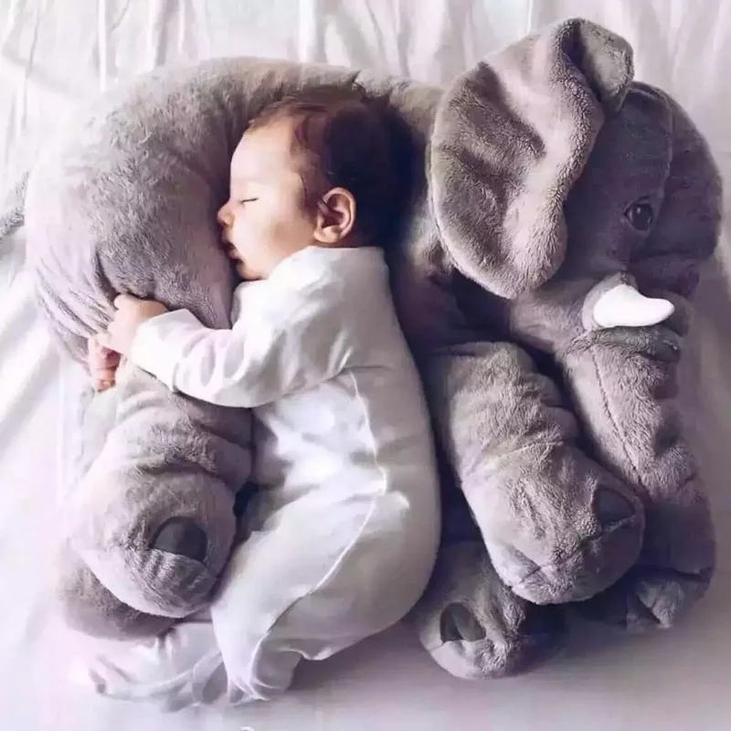 

New 40cm/60cm elephant Height Large Plush Doll Toy Kids Sleeping Back Cushion Cute Stuffed pillow Baby Accompany Doll Xmas Gift