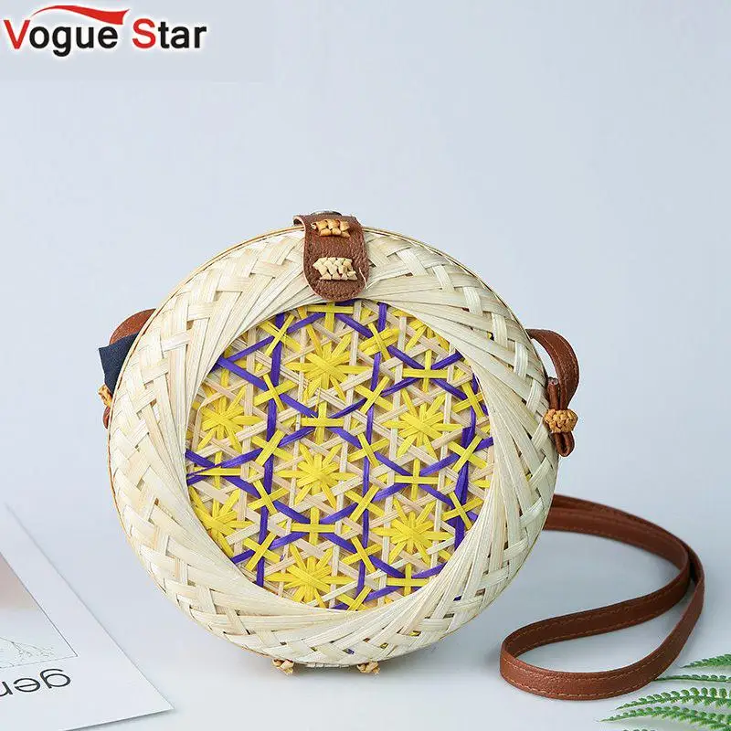 2020 круглые соломенные сумки женская летняя сумка из ротанга ручной работы тканая