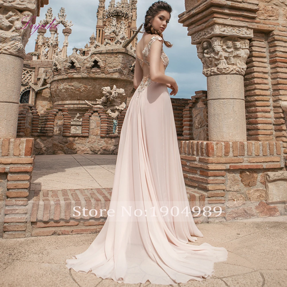 Liyuke вечернее платье трапециевидной формы с кружевной аппликацией