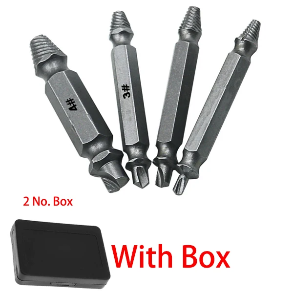 4Pcs Set 4 шт. набор Hss 4341 титановый экстрактор для удаления сверла набор инструментов для демонтажа болтов - Цвет: 4Pcs Set