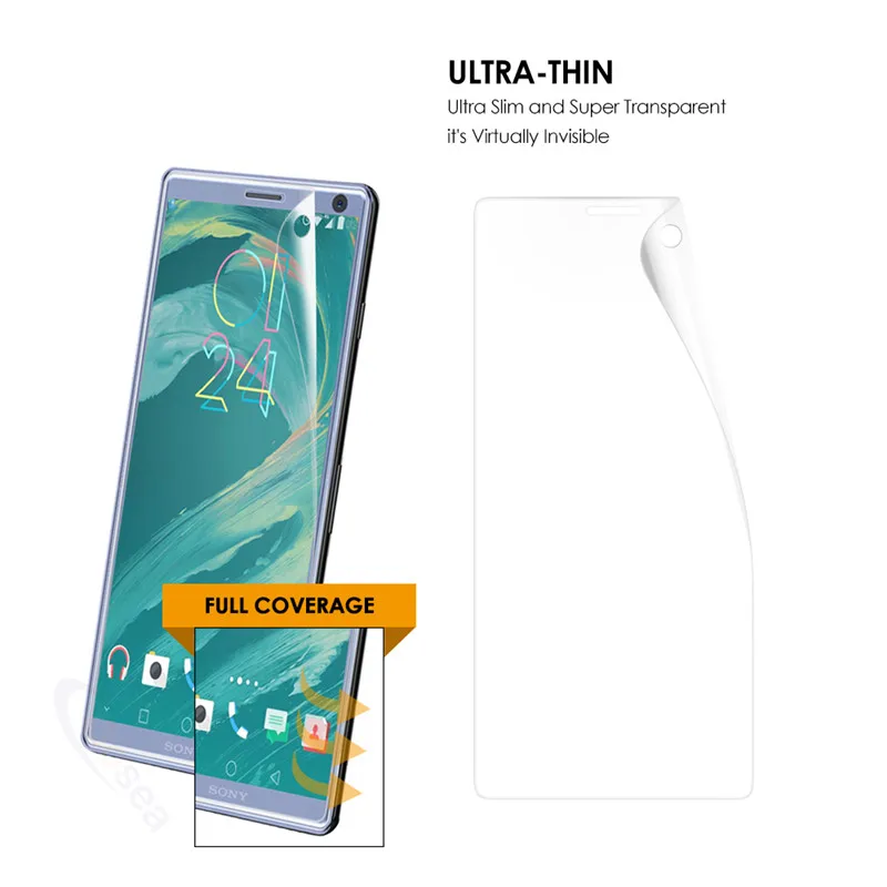 Qosea (3 упаковки) для sony Xperia XA3 Plus защита экрана ультратонкая Передняя пленка XZ4 Compact
