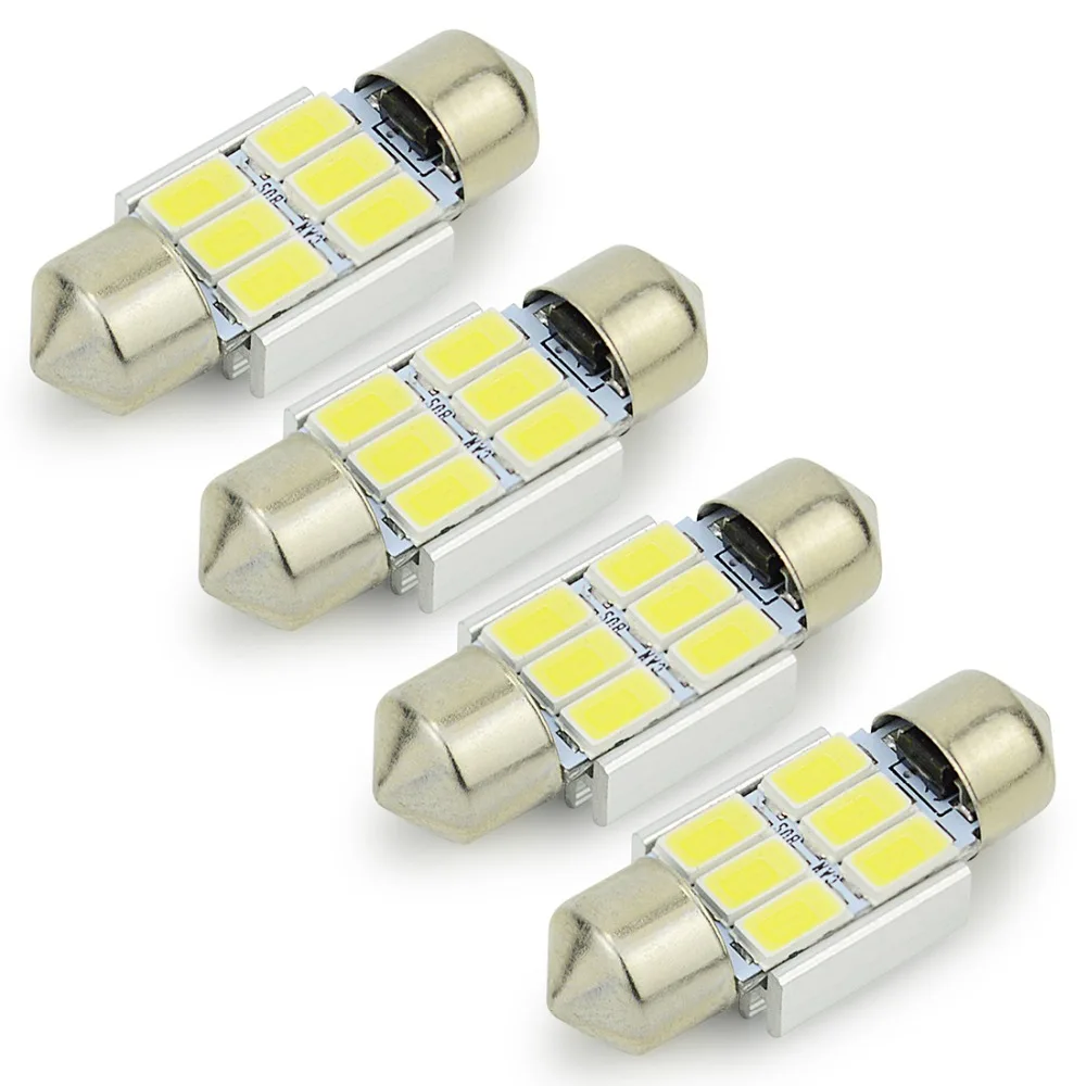 4 шт. Safego светодиодный фестон 31 мм 36 canbus 6SMD 5730 C5W Canbus 5630 автомобильный внутренний