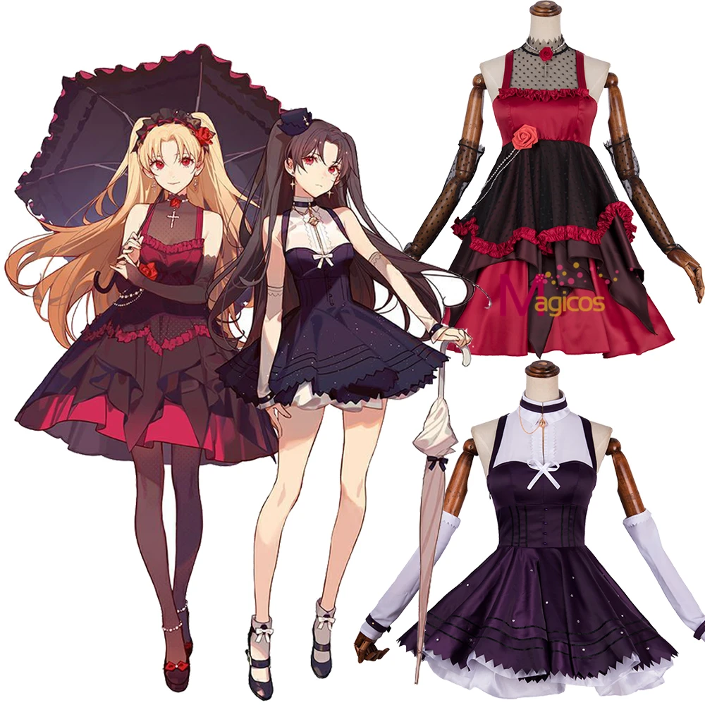 

Anime FGO Fate Grand Order Ereshkigal Ishtar Cosplay Costume Moon Girlfriend Lolita Dress Outfit Costumes For Women