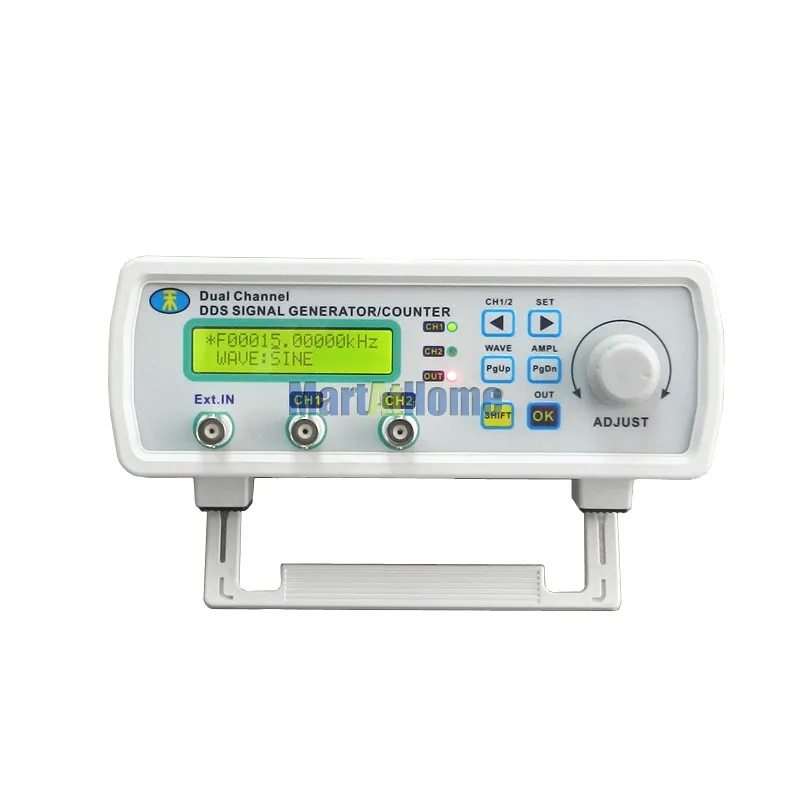 Бесплатная доставка Высокоточный DDS генератор сигналов 12 МГц 2CH LCD произвольная