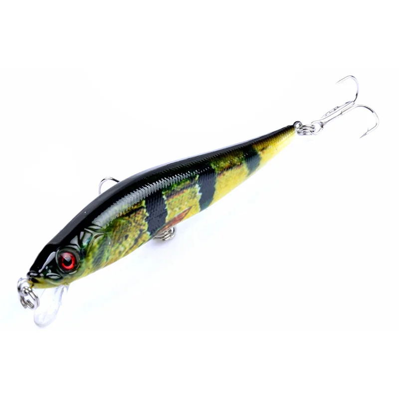 Yuewins 10 5 см г Minnow 3D глаза Джеркбейт Пластик искусственная жесткая приманка 6 # крюк