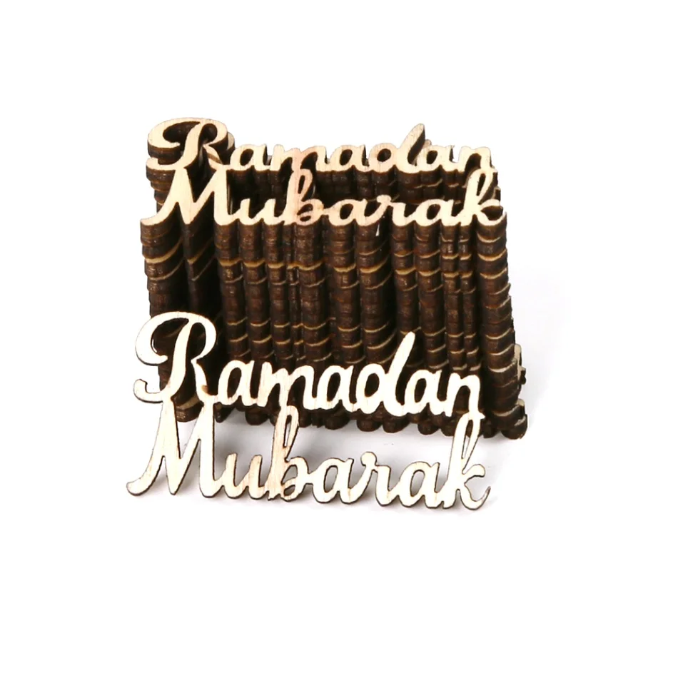 15 шт. деревянное ремесло ИД украшение Мубарак стол конфетти разброс многоразовый