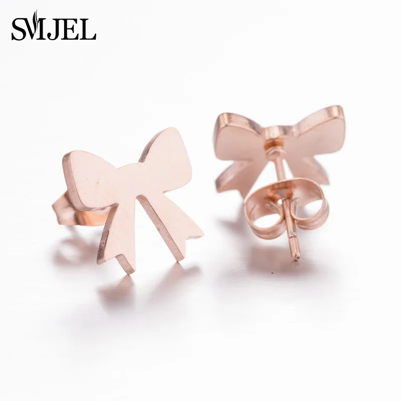 Женские серьги гвоздики SMJEL милые корейские из нержавеющей стали для женщин