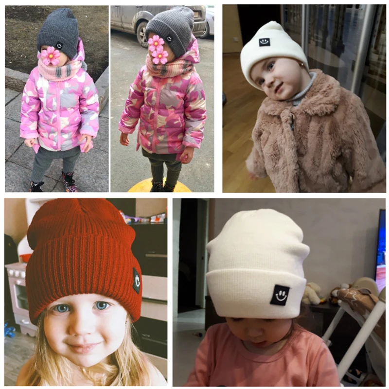 REAKIDS/Новинка года, детская шапка для мальчиков и девочек, зимняя теплая шапка, Детские Зимние Детские шапочки для детей, модные Skullies Beanies, шапка для девочек