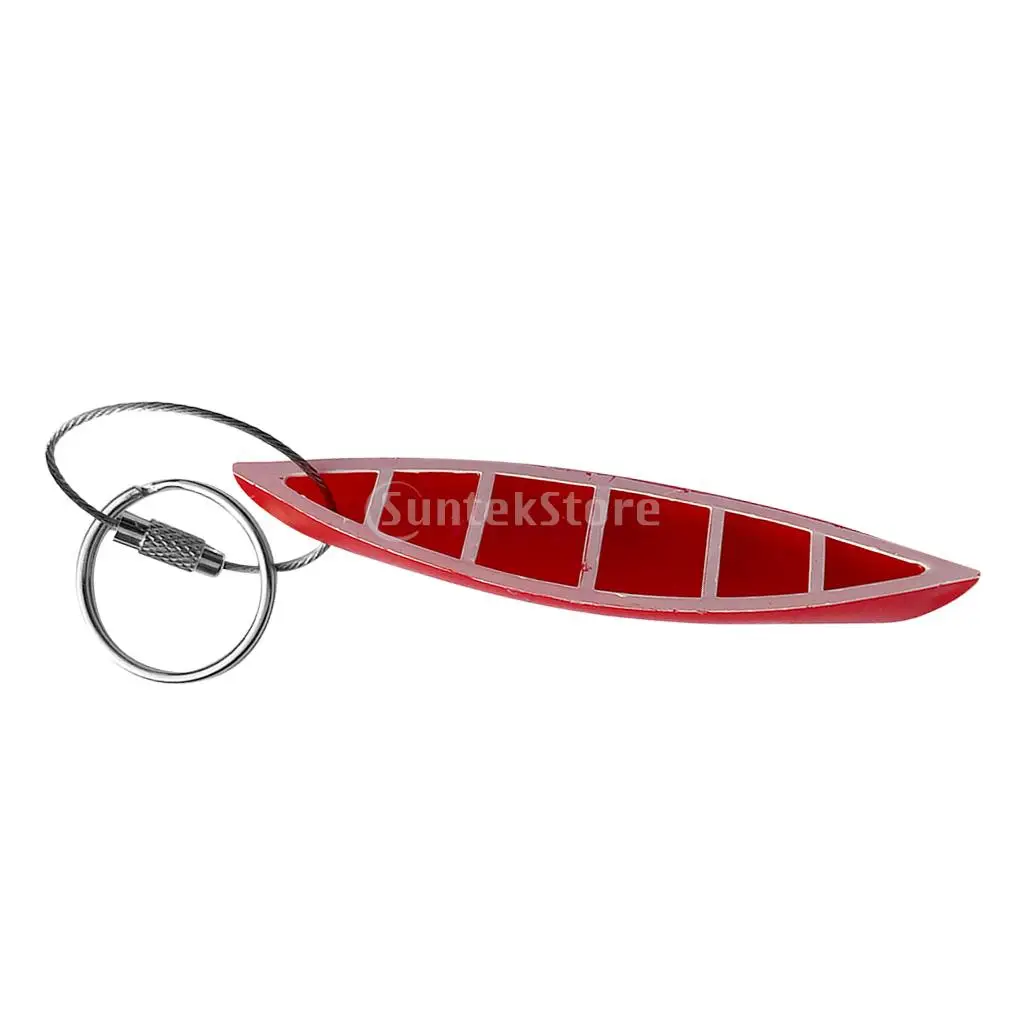 Red Canoe Креативный каяк брелок держатель для ключей для наружного туризма Спорт Путешествия Каякинг рыбалка-различные цвета и формы - Цвет: Red Canoe