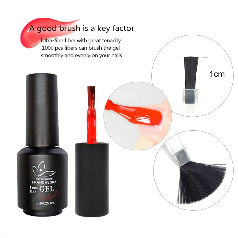 Francheska Блестящий цветной гель Платиновый tirnak oje gellak nagels spulletjes nagels УФ-гель nagellak gelnagellack замочить от геллак