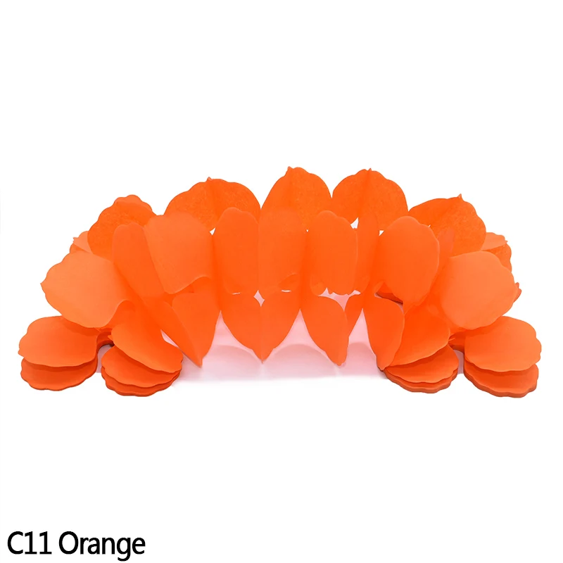 C11 Orange 3,6 м многоцветная четырехлистная бумага в виде клевера баннер для DIY Свадебные праздничные вечерние гирлянды товары для дома подвесные флаги украшения 7z - Цвет: C11 Orange