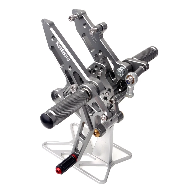 KEMiMOTO аксессуары для мотоциклов HONDA Grom MSX 125 MSX125 2013 подножки с ЧПУ Регулируемые Задние подножки - Цвет: Titanium