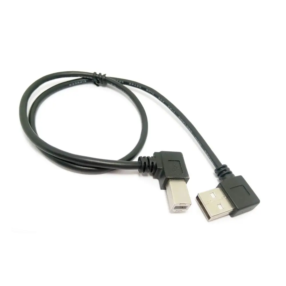 0 5 м правый угловой USB 2 A левый B Мужской 90 градусов принтер сканер компьютерный