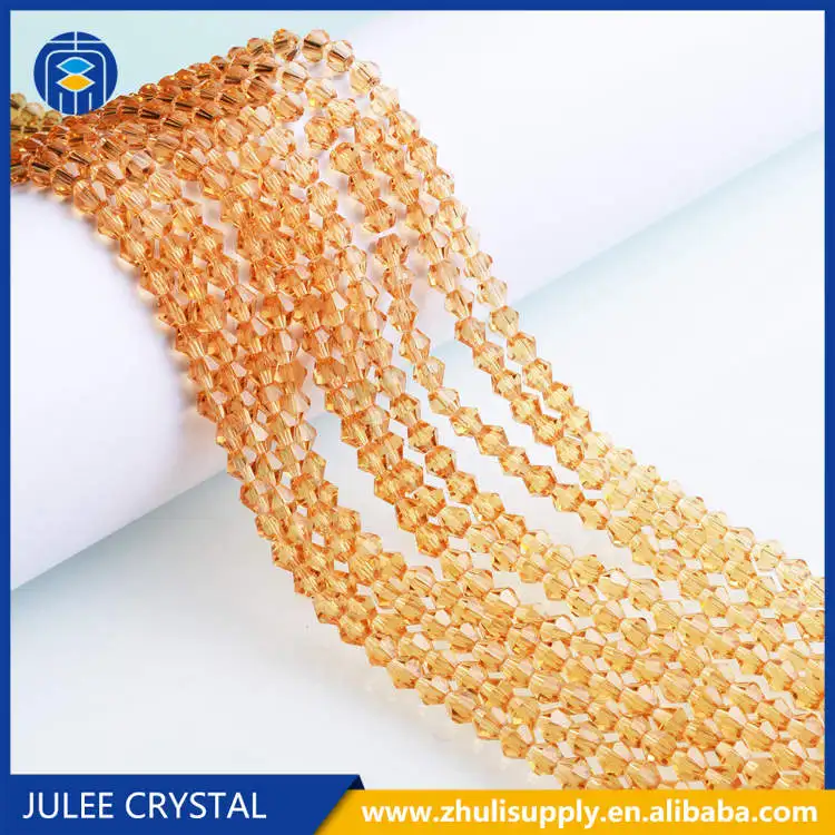 A3-C005 JuleeCrystal красный цвет бусины оптом 4 мм Хрустальные стеклянные Биконусы бусины для изготовления ювелирных изделий - Цвет: A3-C005