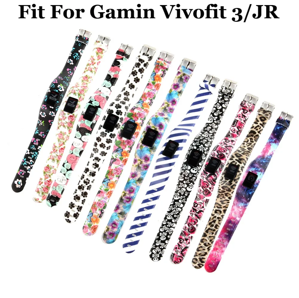 15 видов цветов для Garmin Vivofit JR полосы с безопасной застежкой часов Силиконовые