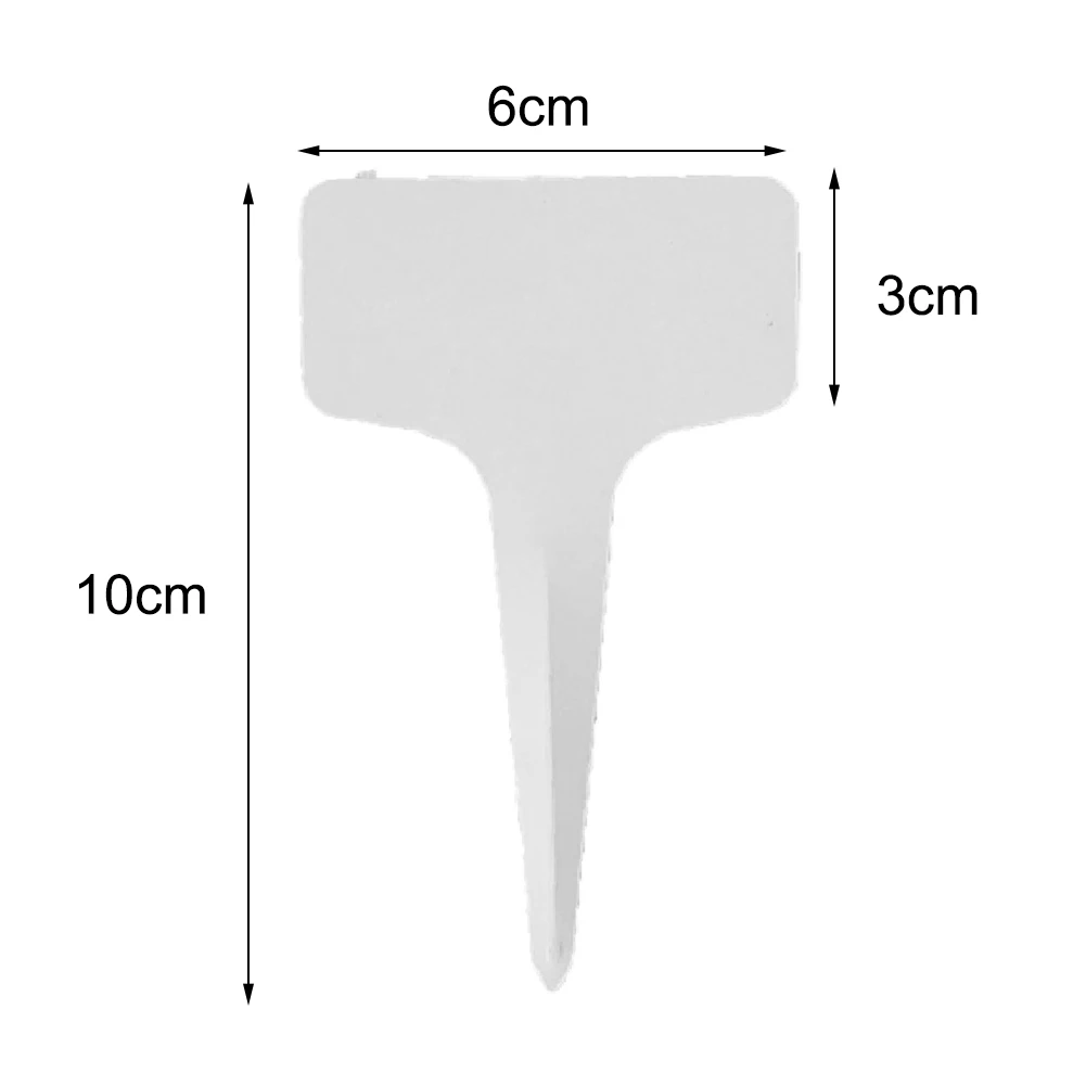 

200pcs T-type Plastic Waterproof Plant Labels Garden Ornaments Gardening Label Nursery Flower Tag 6*10cm Home Garden