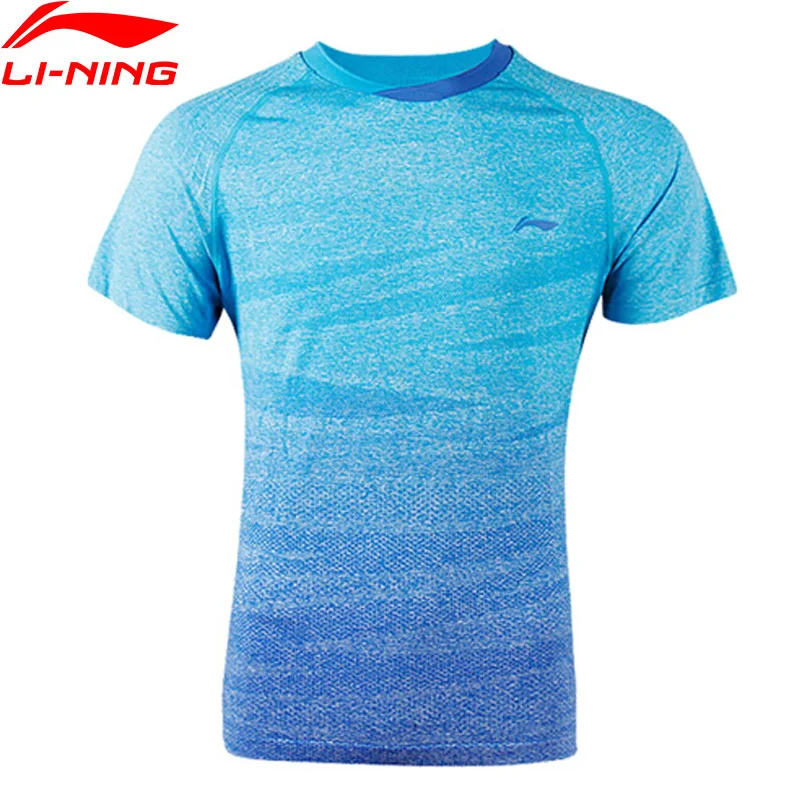Мужские футболки для бадминтона Li Ning с коротким рукавом и круглым вырезом
