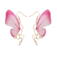 the new wings of butterfly wings earrings temperament butterfly fairy ear hook earrings dream jewelry earring