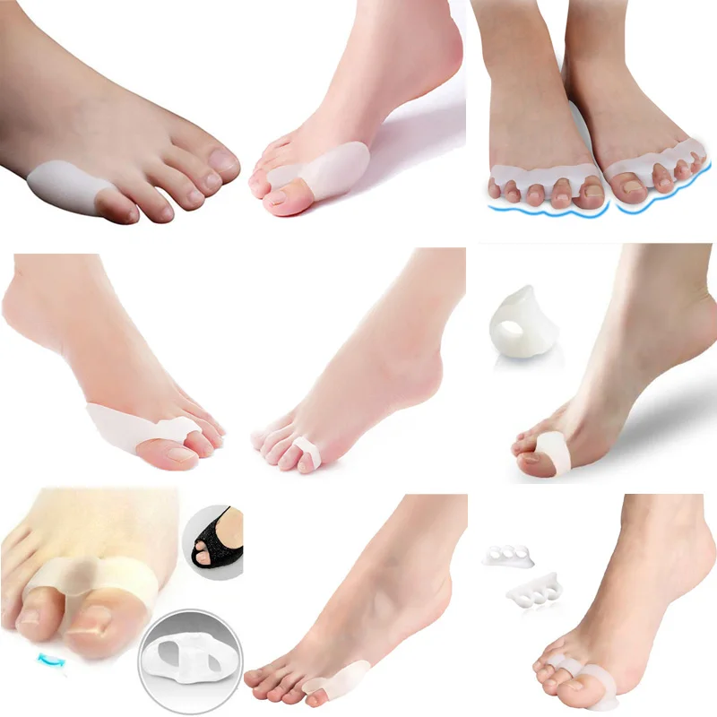 

9Pair New Silicone Hallux Valgus Gel Toe Separator Straightener Plantillas Para Los Pies Protetor De Joanete Foot Care Pedicure