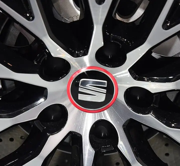 4 pcs/set Car Styling Aluminum Alloy Wheel Hub Decorative CircleTrim for Seat Leon Ibiza cupra Altea Belt Racing Accessories | Автомобили