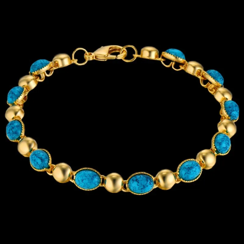 777777 роскошные женские браслеты Синие стразы браслет золотого цвета с