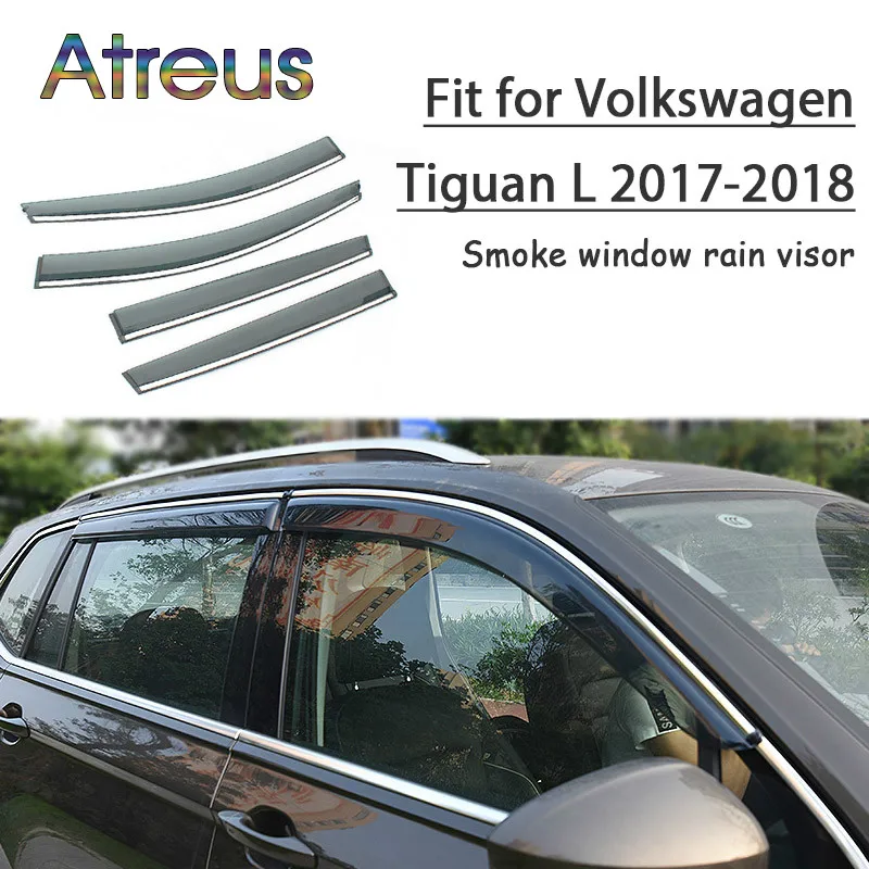 Atreus 1 комплект ABS дождевой дымовой козырек для Volkswagen VW Tiguan L 2017 2018 аксессуары |