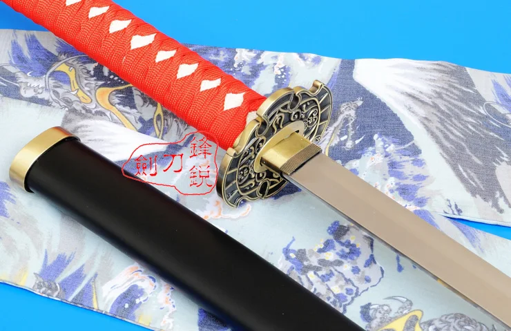 S2606 аниме INUYASHA NINJA GAIDEN II натуральный зуб меч сешомару лезвие хамона 41&quot|blade blade|blade