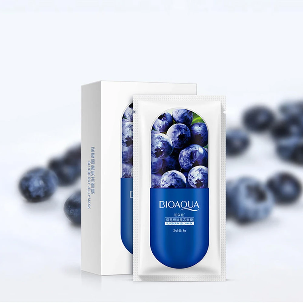 BIOAOUA 5pcs/set Facial Jelly Mask Moisturing Deep Moisturizing Hydrating Face Prevent & Refine Aging Anne | Красота и здоровье