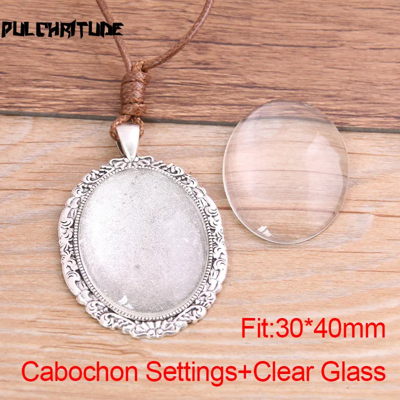 2 шт цинковый сплав два цвета 30*40 мм Кружева Овальный Кабошон Настройки пустая