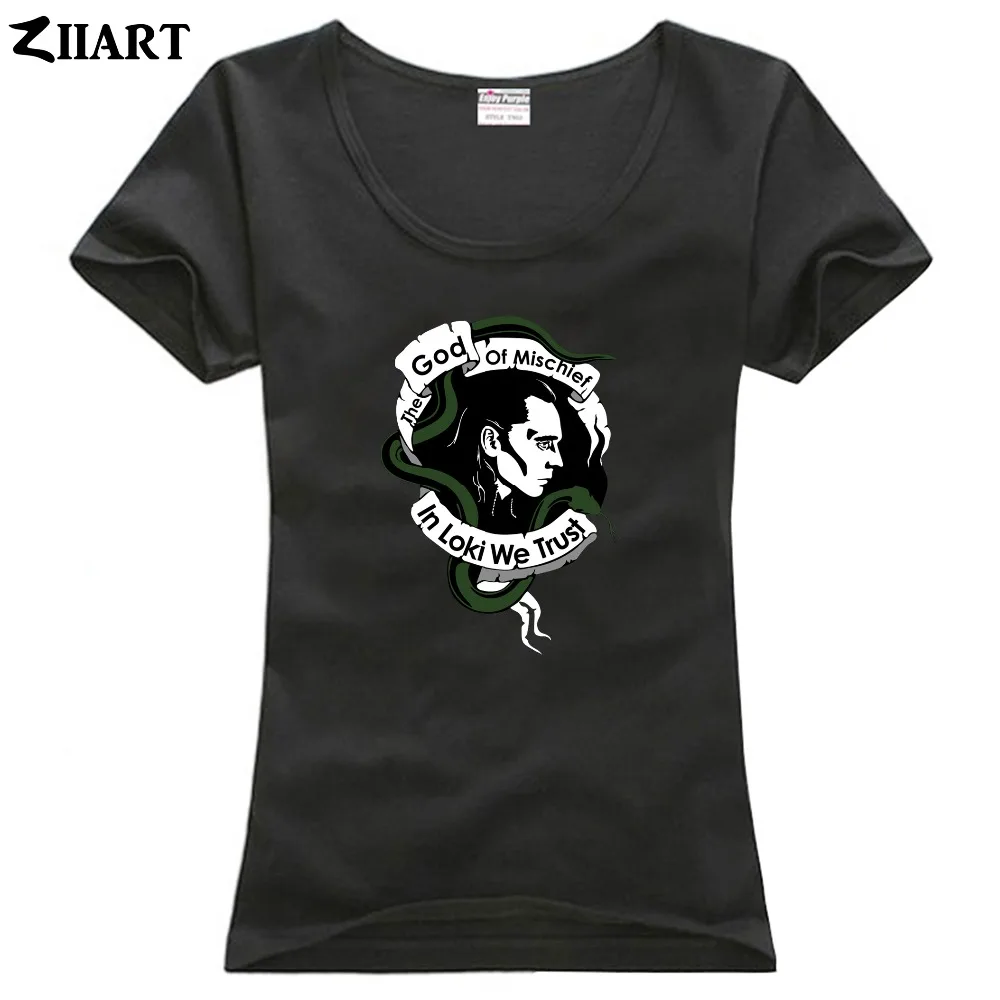 В loki we trust the god of mischief винтажная одежда для портретной пары Женская хлопковая
