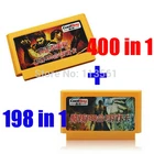 2 шт.лот (игровой картридж 400 В 1 + игровая карта 198 в 1), игровая карта без повторов 8 бит