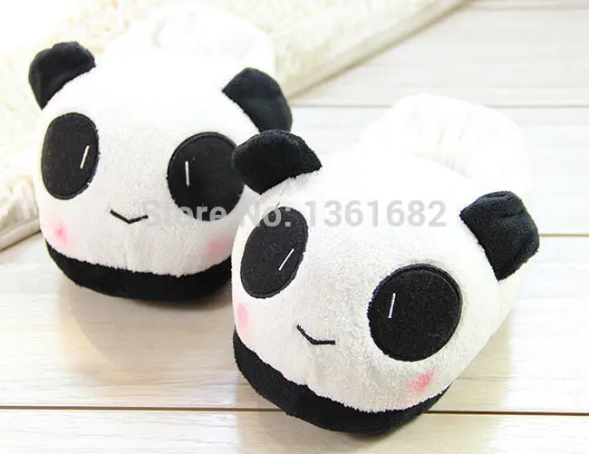 New Women Ladies Cute Panda Winter Warm Soft Plush Antiskid Indoor Home Slippers E6277 | Обувь